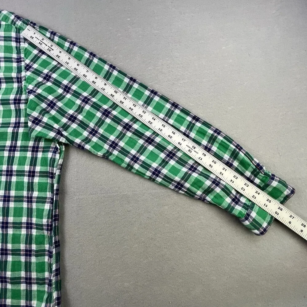 Polo Ralph Lauren Flannel Shirt Mens 2XL Green Plaid Classic Fit Preppy